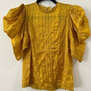 Ulla Johnson yellow gold top size 0